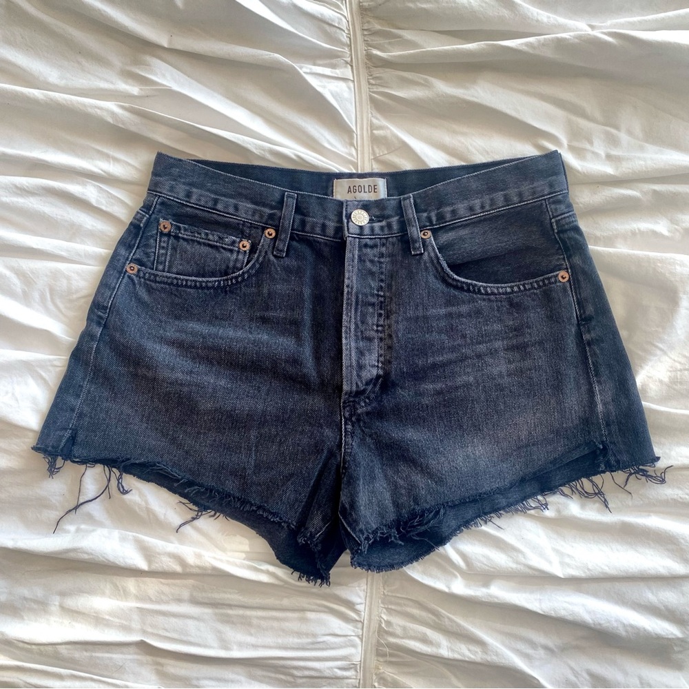Agolde Black Jean Shorts Size 26